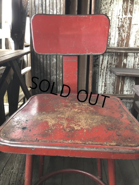 画像16: Vintage Industrial Metal High Stools Chair (R848) (16)
