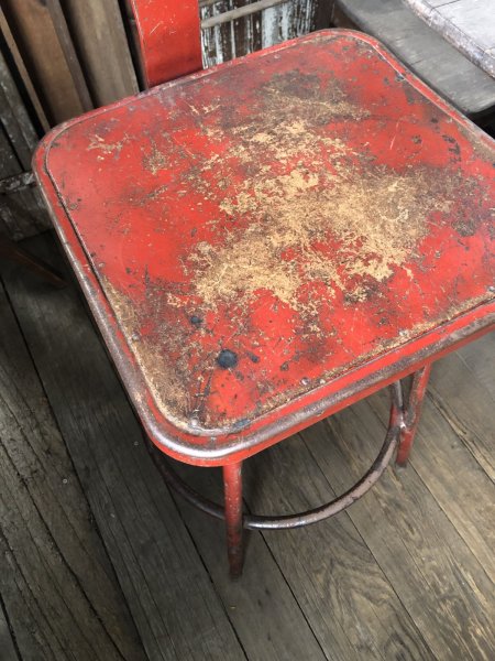 画像13: Vintage Industrial Metal High Stools Chair (R848) (13)