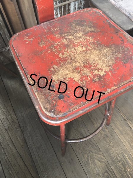 画像13: Vintage Industrial Metal High Stools Chair (R848) (13)