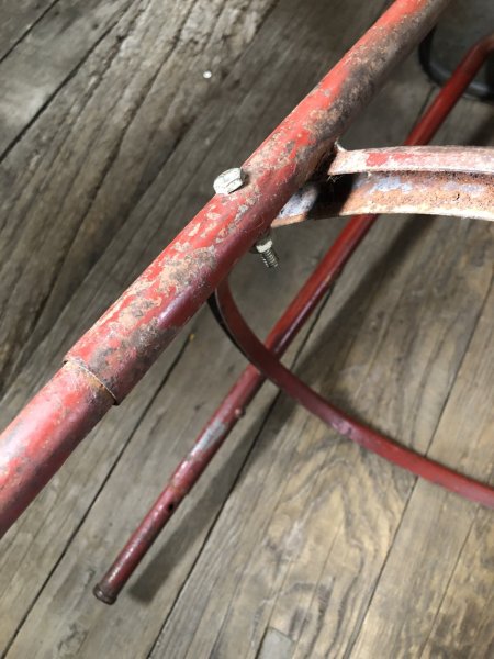 画像10: Vintage Industrial Metal High Stools Chair (R848) (10)