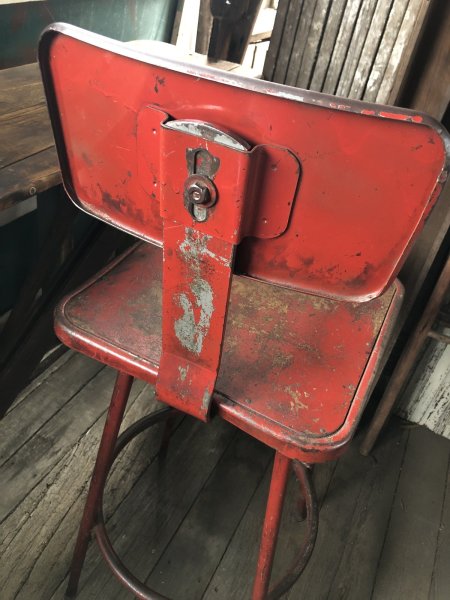 画像18: Vintage Industrial Metal High Stools Chair (R848) (18)