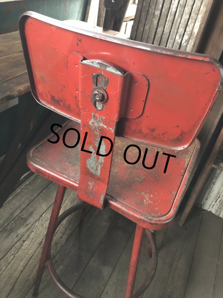 画像18: Vintage Industrial Metal High Stools Chair (R848) (18)