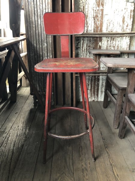 画像6: Vintage Industrial Metal High Stools Chair (R848) (6)