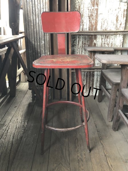 画像6: Vintage Industrial Metal High Stools Chair (R848) (6)