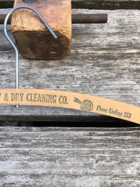 画像4: Vintage USA Advertising Wood Hanger STAR LAUNDRY & DRY LAUNDRY & DRY CLEANING (R867) (4)
