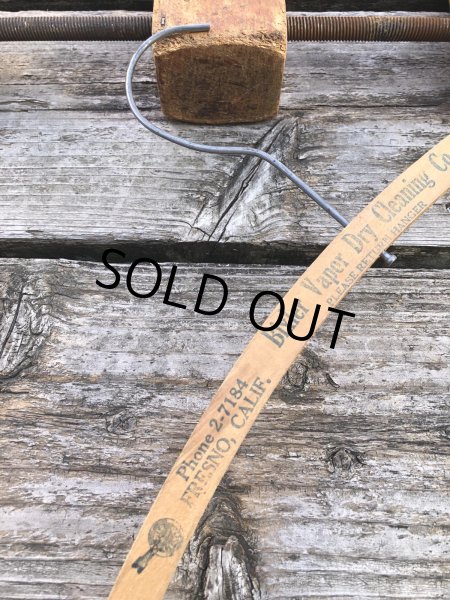 画像3: Vintage USA Advertising Wood Hanger Bixler Vaper Dry Cleaning (R871) (3)