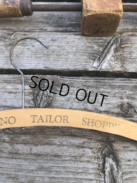 画像4: Vintage USA Advertising Wood Hanger HOTEL FRESNO TAILOR SHOP (R870) (4)