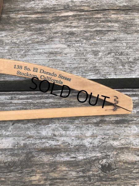 画像4: Vintage USA Advertising Wood Hanger T.G. SUIT CLEANING CO. (R859) (4)