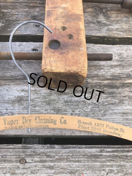 画像4: Vintage USA Advertising Wood Hanger Bixler Vaper Dry Cleaning (R871) (4)