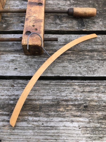 画像5: Vintage USA Advertising Wood Hanger Red Star Lanndry & Dry Cleaning (R873) (5)