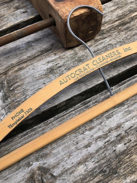 画像3: Vintage USA Advertising Wood Hanger AUTOCART CLEANERS, Inc (R863) (3)