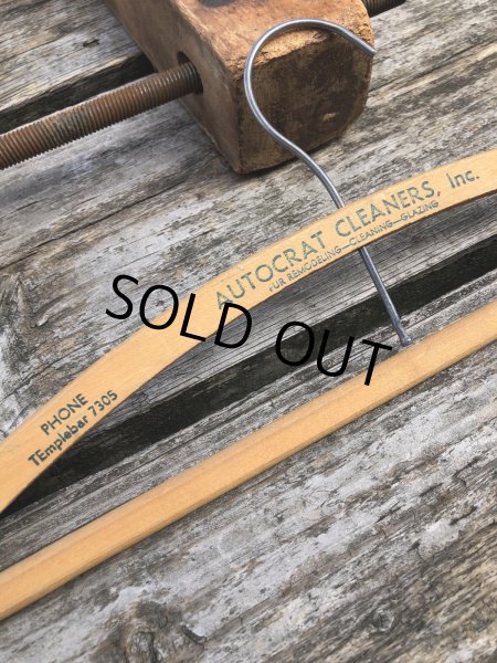 画像3: Vintage USA Advertising Wood Hanger AUTOCART CLEANERS, Inc (R863) (3)