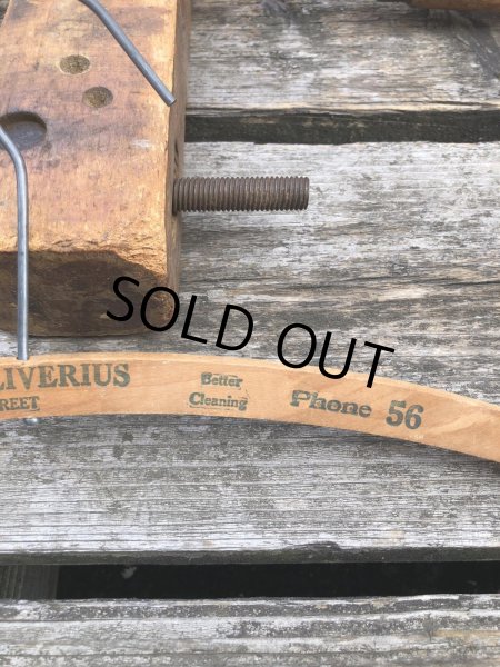 画像6: Vintage USA Advertising Wood Hanger FRANK J.OLIVERIUS (R875) (6)