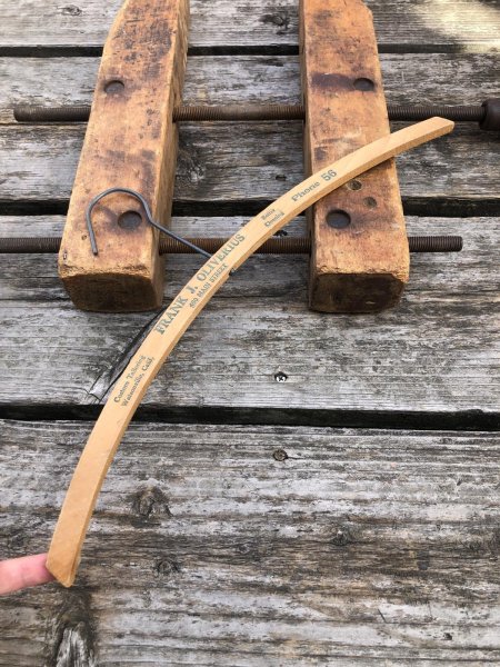 画像7: Vintage USA Advertising Wood Hanger FRANK J.OLIVERIUS (R875) (7)