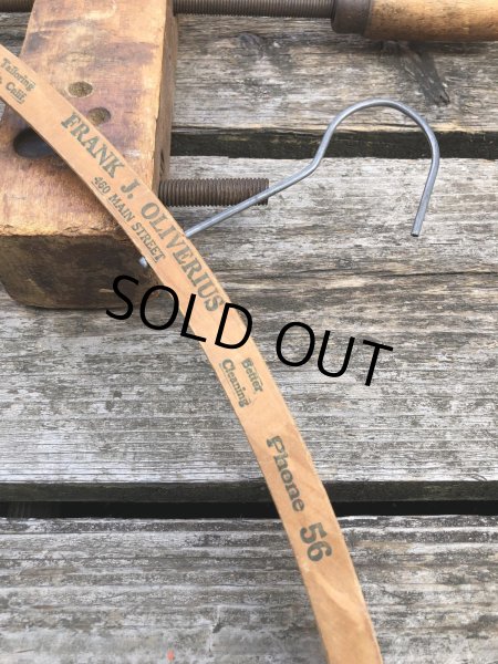 画像3: Vintage USA Advertising Wood Hanger FRANK J.OLIVERIUS (R875) (3)