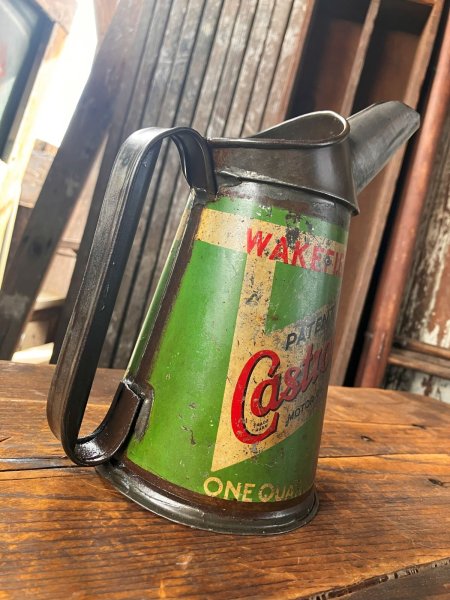 画像2: 40s〜 Vintage Original Castrol Oil Pourer Jug (R890) (2)