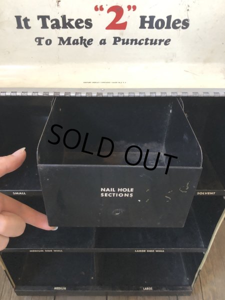 画像10: 50s Vintage BOWES SEAL FAST Tire Repair Service Station Display Cabinet (R903) (10)