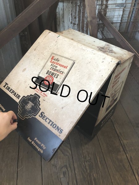 画像7: 50s Vintage BOWES SEAL FAST Tire Repair Service Station Display Cabinet (R903) (7)