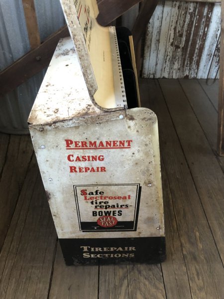 画像17: 50s Vintage BOWES SEAL FAST Tire Repair Service Station Display Cabinet (R903) (17)