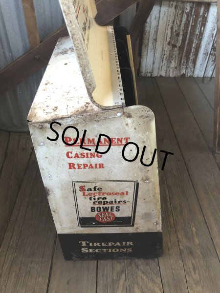 画像17: 50s Vintage BOWES SEAL FAST Tire Repair Service Station Display Cabinet (R903) (17)