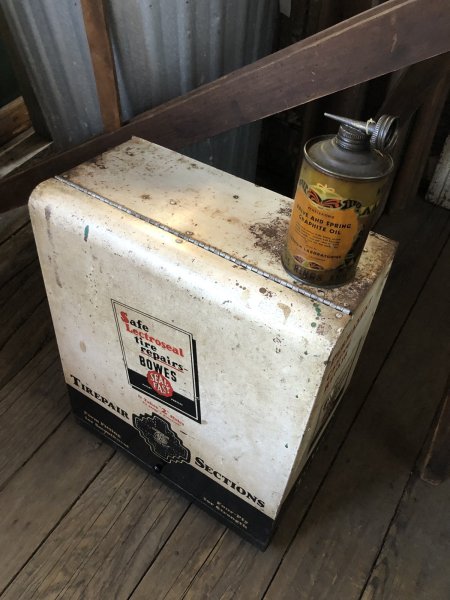 画像23: 50s Vintage BOWES SEAL FAST Tire Repair Service Station Display Cabinet (R903) (23)