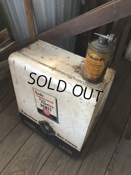 画像23: 50s Vintage BOWES SEAL FAST Tire Repair Service Station Display Cabinet (R903) (23)