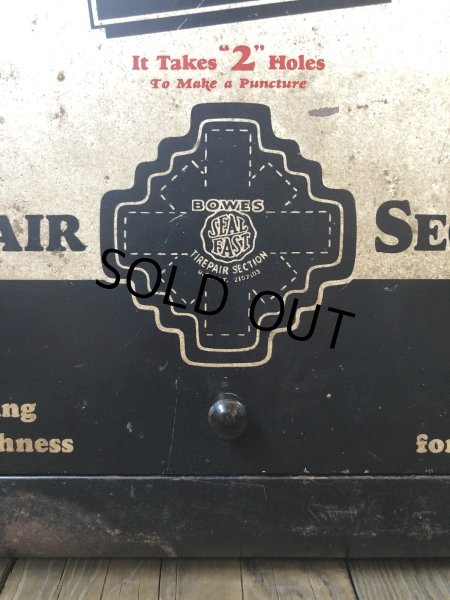 画像21: 50s Vintage BOWES SEAL FAST Tire Repair Service Station Display Cabinet (R903) (21)