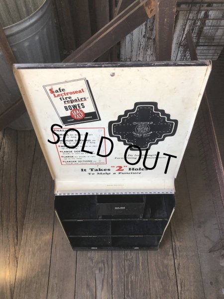 画像13: 50s Vintage BOWES SEAL FAST Tire Repair Service Station Display Cabinet (R903) (13)