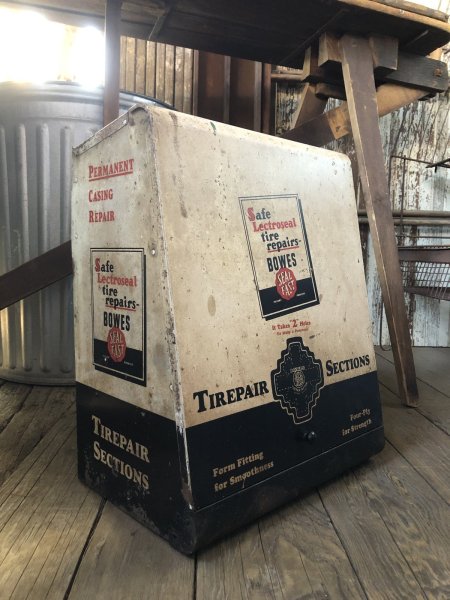 画像3: 50s Vintage BOWES SEAL FAST Tire Repair Service Station Display Cabinet (R903) (3)