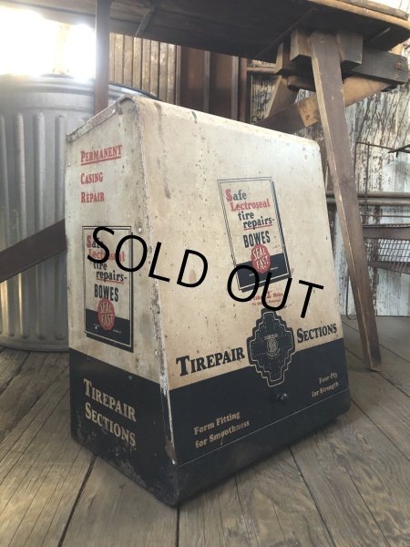 画像3: 50s Vintage BOWES SEAL FAST Tire Repair Service Station Display Cabinet (R903) (3)