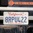 画像1: Original USA California License Plate 8RPU422 (R921) (1)