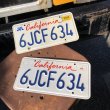 画像1: Original USA California License Plate 6JCF634 SET (R912) (1)
