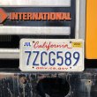 画像1: Original USA California License Plate 7ZCG589 (R919) (1)