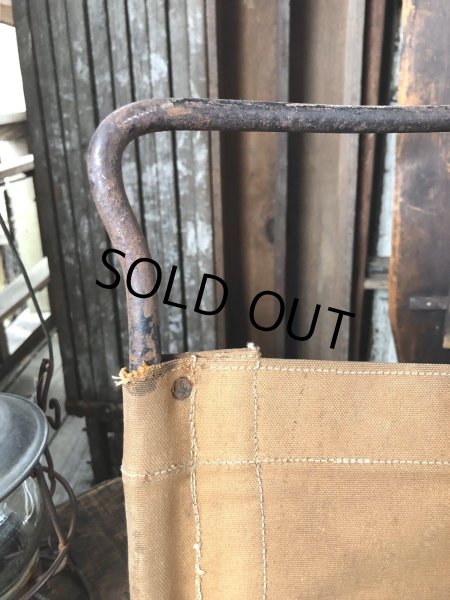 画像2: Vintage Metal Canvas Folding Camp Chair (R930) (2)