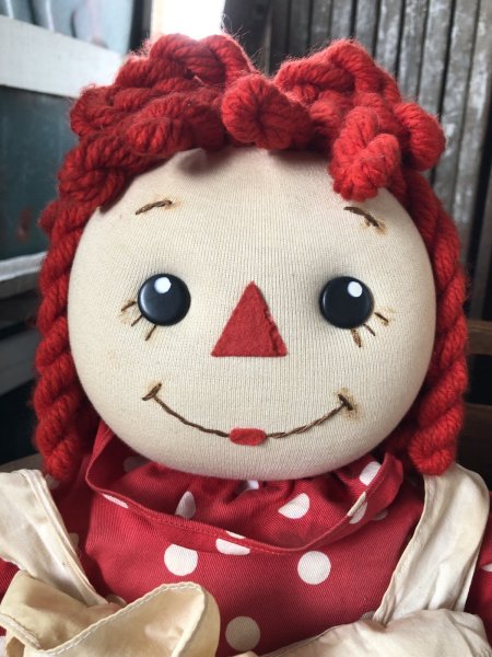 画像6: 80s 90s Vintage KUSUNOKI Limited Edition Raggedy Ann & Andy Doll SET 77cm (R936) (6)