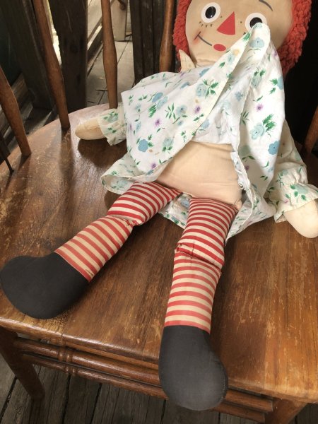 画像8: 70s Vintage Raggedy Ann Doll 65cm (R939) (8)
