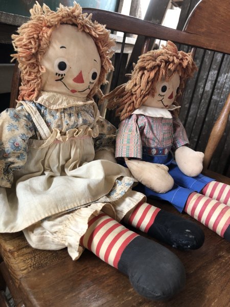画像11: 70s VintageKnickerbocker Raggedy Ann & Andy Doll SET 48cm (R937) (11)