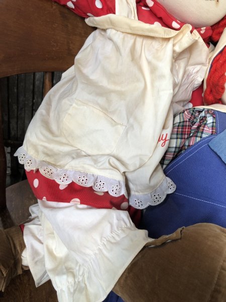 画像15: 80s 90s Vintage KUSUNOKI Limited Edition Raggedy Ann & Andy Doll SET 77cm (R936) (15)