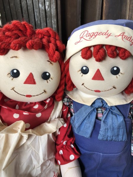 画像22: 80s 90s Vintage KUSUNOKI Limited Edition Raggedy Ann & Andy Doll SET 77cm (R936) (22)