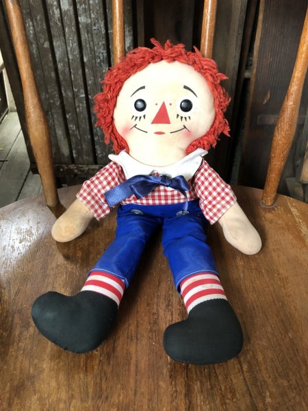画像1: 70s Vintage Knickerbocker Raggedy Andy Doll 37cm (R935) (1)