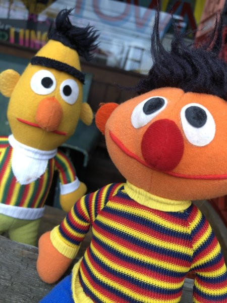 画像3: 70s Vintage SESAME STREET Ernie ＆ Bert Plush SET by Knickerbocker (R955) (3)