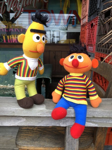 画像4: 70s Vintage SESAME STREET Ernie ＆ Bert Plush SET by Knickerbocker (R955) (4)