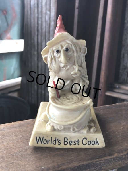 画像1: 70s Vintage Message Doll " World's Best Cook "  (R956)  (1)