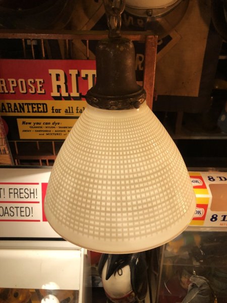 画像14: Vintage U.S.A. Milk Glass Globe Pendant Hanging Lamp (A001) (14)