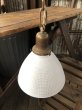 画像11: Vintage U.S.A. Milk Glass Globe Pendant Hanging Lamp (A001) (11)