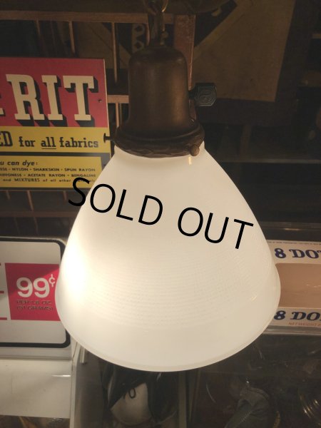 画像8: Vintage U.S.A. Milk Glass Globe Pendant Hanging Lamp (A002) (8)