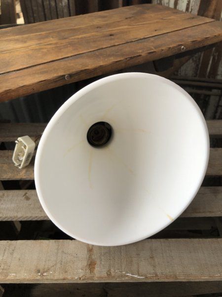 画像8: Vintage U.S.A. Milk Glass Globe Pendant Hanging Lamp (A001) (8)