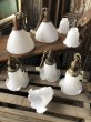 画像15: Vintage U.S.A. Milk Glass Globe Pendant Hanging Lamp (A001) (15)