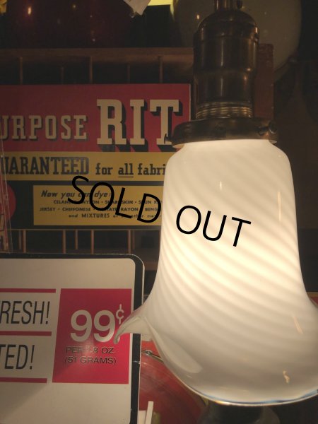 画像11: Vintage U.S.A. Milk Glass Globe Pendant Hanging Lamp (A004) (11)