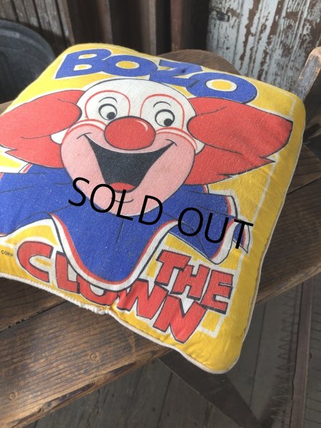 画像3: 70s Vintage BOZO THE CLOWN Throw Pillow Cushion (A009)  (3)